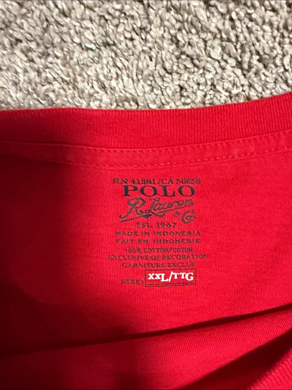 Polo by Ralph Lauren Red Long-Sleeve Pocket Tee